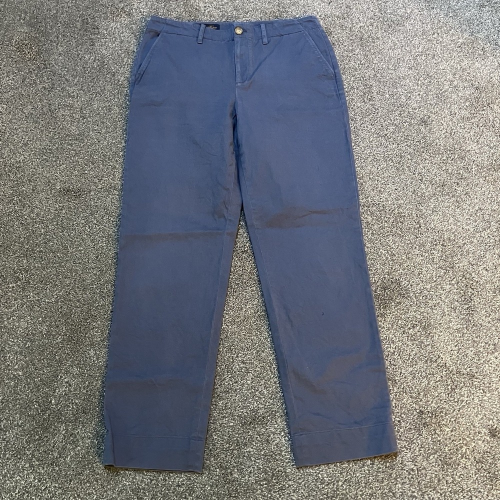 Brooks Brothers Women's Chino Pants Size 8 Trousers Blue Cotton Blend Preppy
